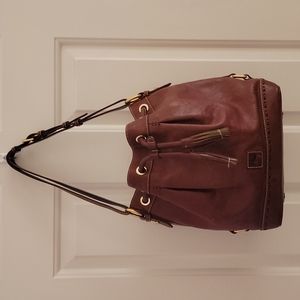 Dooney & Bourke Florentine Whipstitch Drawstring Bucket Bag